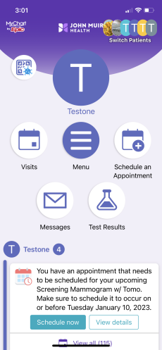 menu button