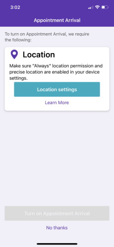 location settings