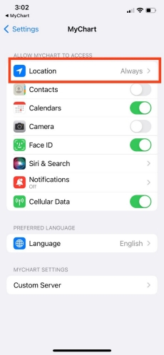 select location
